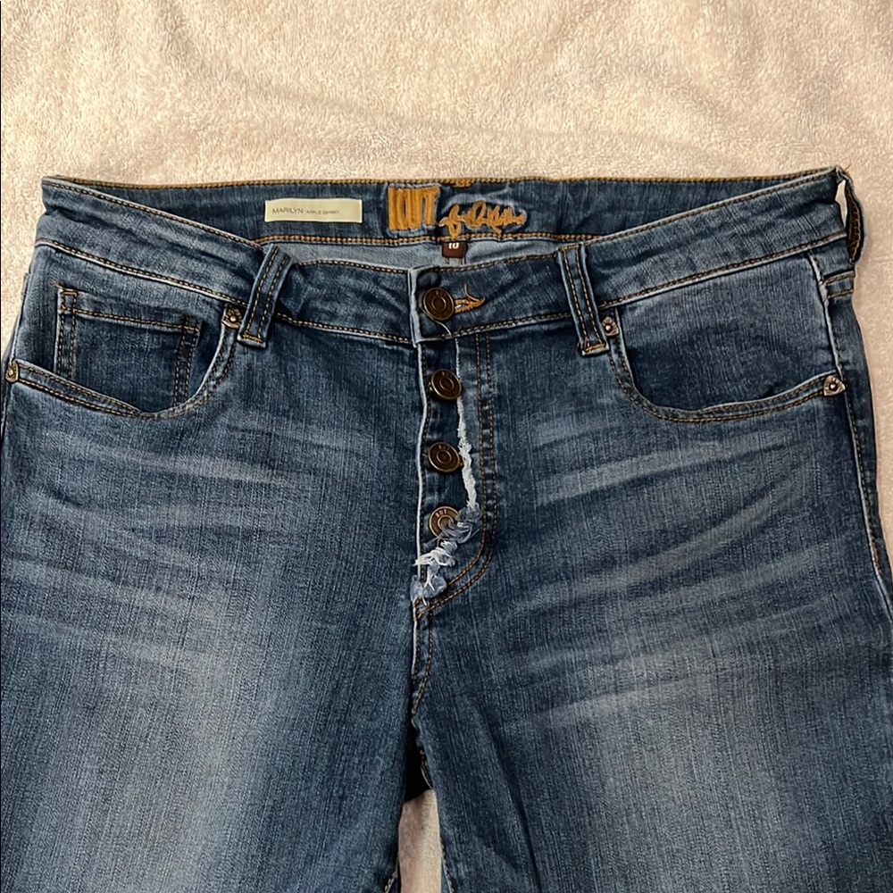 Kut From the Kloth Women's Blue Button-Fly Jeans